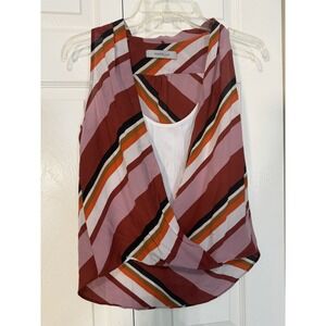 Marella Women's Pattern Blouse Multi Color Size 2